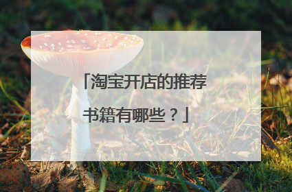 淘宝开店的推荐书籍有哪些?