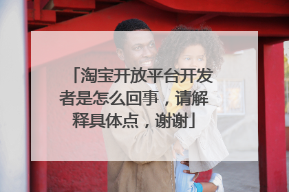 淘宝开放平台开发者是怎么回事,请解释具体点,谢谢
