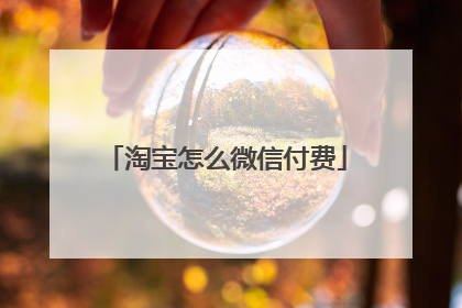 淘宝怎么微信付费