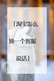 淘宝怎么换一个客服说话