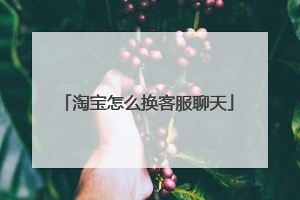 淘宝怎么换客服聊天