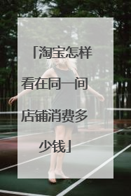 淘宝怎样看在同一间店铺消费多少钱