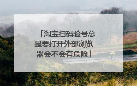淘宝扫码验号总是要打开外部浏览器会不会有危险