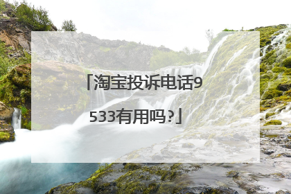 淘宝投诉电话9533有用吗?