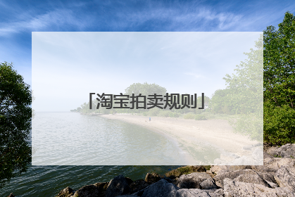 淘宝拍卖规则