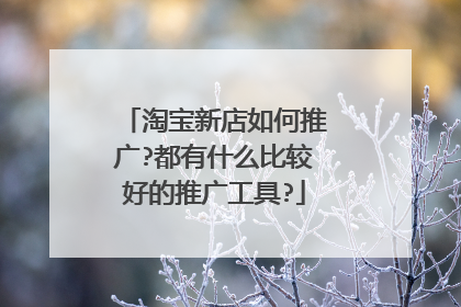 淘宝新店如何推广?都有什么比较好的推广工具?