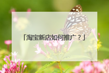 淘宝新店如何推广?