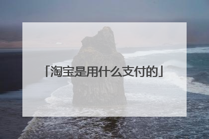 淘宝是用什么支付的