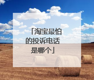 淘宝最怕的投诉电话是哪个