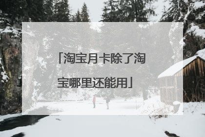 淘宝月卡除了淘宝哪里还能用
