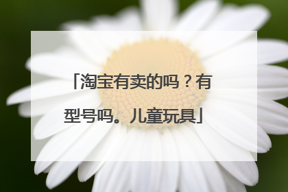 淘宝有卖的吗？有型号吗。儿童玩具
