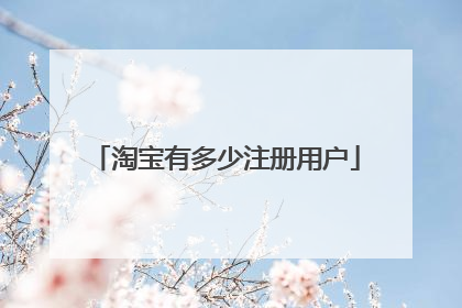 淘宝有多少注册用户