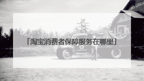 淘宝消费者保障服务在哪里
