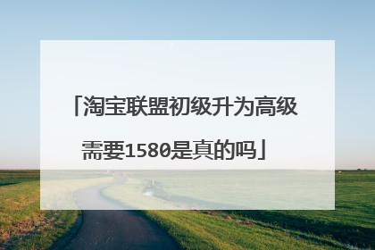 淘宝联盟初级升为高级需要1580是真的吗