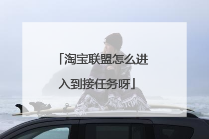 淘宝联盟怎么进入到接任务呀