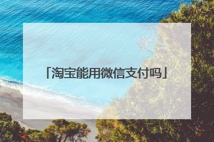 淘宝能用微信支付吗