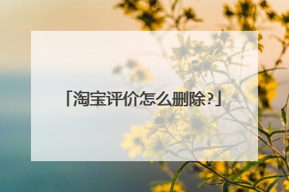 淘宝评价怎么删除?