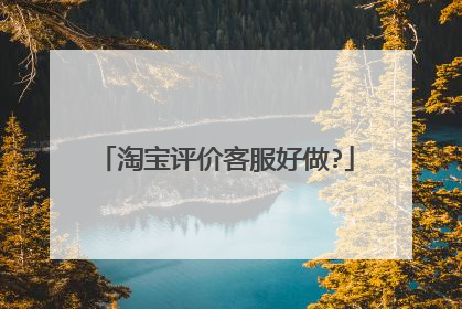 淘宝评价客服好做?
