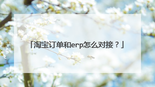 淘宝订单和erp怎么对接?