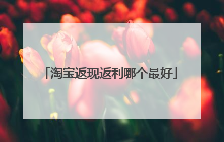淘宝返现返利哪个最好