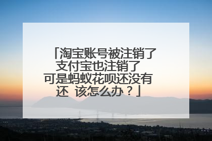 淘宝账号被注销了 支付宝也注销了 可是蚂蚁花呗还没有还 该怎么办?
