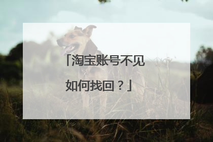 淘宝账号不见如何找回?
