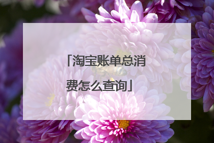 淘宝账单总消费怎么查询