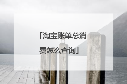 淘宝账单总消费怎么查询