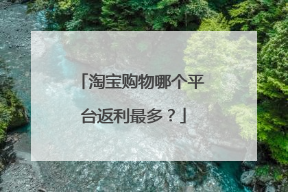 淘宝购物哪个平台返利最多?