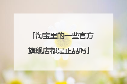 淘宝里的一些官方旗舰店都是正品吗