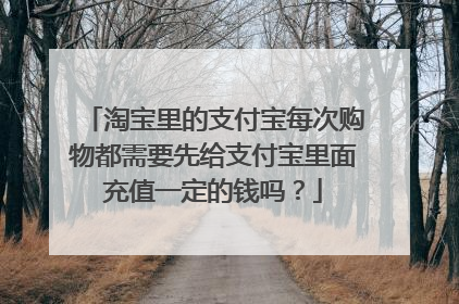 淘宝里的支付宝每次购物都需要先给支付宝里面充值一定的钱吗?