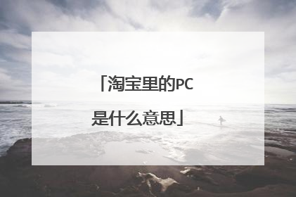 淘宝里的PC是什么意思