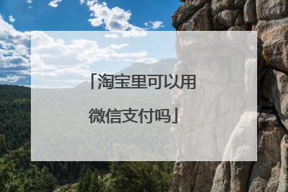 淘宝里可以用微信支付吗