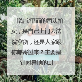 淘宝里面的司法拍卖,是自己上门去法院拿货,还是人家跟你邮寄过来?主要是针对异地的…
