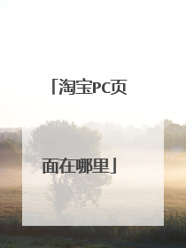 淘宝PC页面在哪里