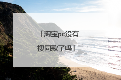 淘宝pc没有搜同款了吗