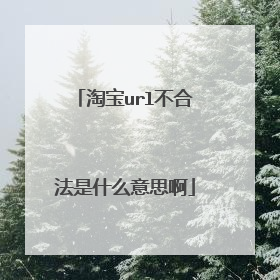 淘宝url不合法是什么意思啊