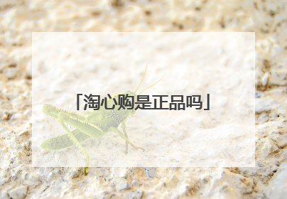 淘心购是正品吗