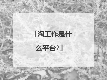 淘工作是什么平台?