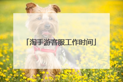 淘手游客服工作时间