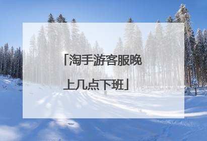 淘手游客服晚上几点下班
