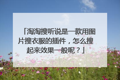 淘淘搜听说是一款用图片搜衣服的插件,怎么搜起来效果一般呢?