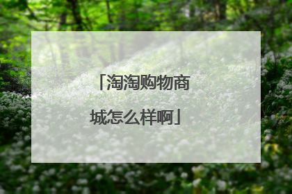 淘淘购物商城怎么样啊