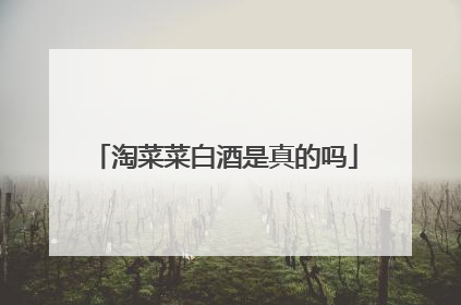 淘菜菜白酒是真的吗