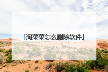 淘菜菜怎么删除软件