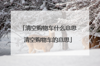 清空购物车什么意思 清空购物车的意思