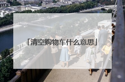 清空购物车什么意思