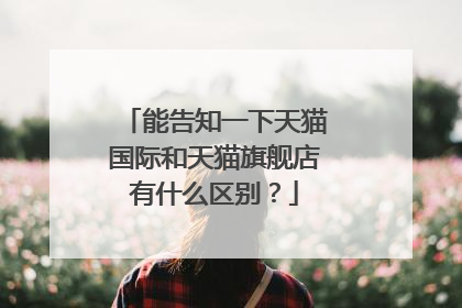 能告知一下天猫国际和天猫旗舰店有什么区别?