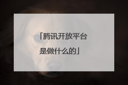 腾讯开放平台是做什么的