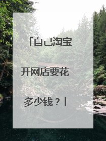 自己淘宝开网店要花多少钱?